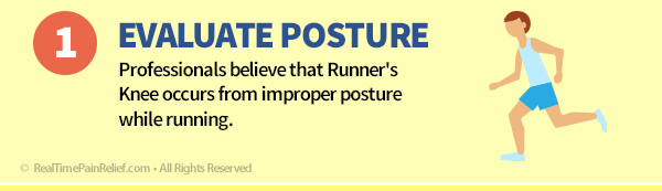 Using proper posture while running can reduce pain from runner's knee.