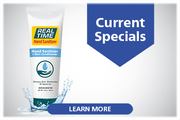 Real Time Hand Sanitizer + Skin Conditioner Current Specials...Click to Learn More