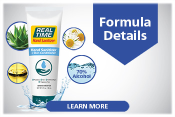 Real Time Hand Sanitizer + Skin Conditioner Formula Information...Click to Learn More