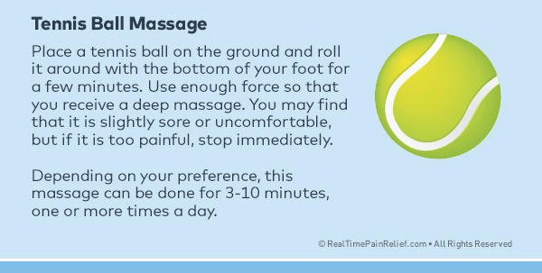 tennis ball massage can relieve plantar fasciitis pain