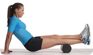 Use a foam roller to help lower pain from achilles tendonitis