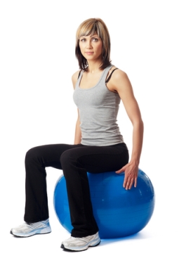 Swiss ball can help improve posture