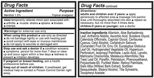 <span class='notranslate'>Real Time Pain Relief</span> Drug Facts