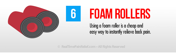 Use a foam roller to ease back pain.