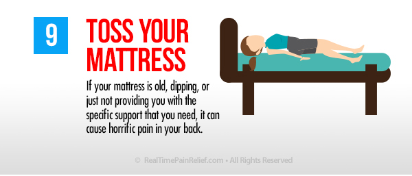 Get a new mattress to ease your back pain!