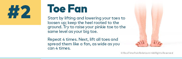 Toe fan is a good exercise to improve foot health
