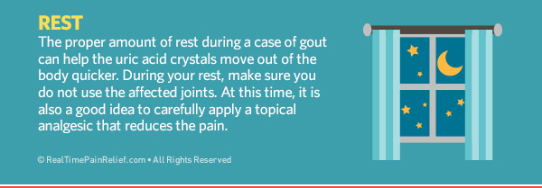 rest during a gout attack is beneficial