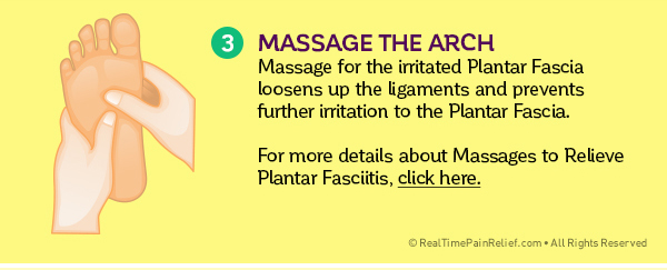 massage for the arch can relieve plantar fasciitis pain