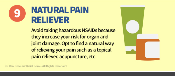 Using natural pain relievers can ease pain from runner's knee.