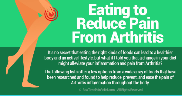 Eating to reduce pain from arthritis.