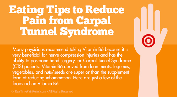 Eating tips to reduce pain from carpal tunnel syndrome.