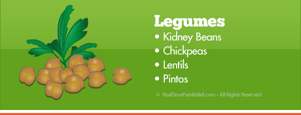 Eating legumes can help ease pain from carpal tunnel syndrome.