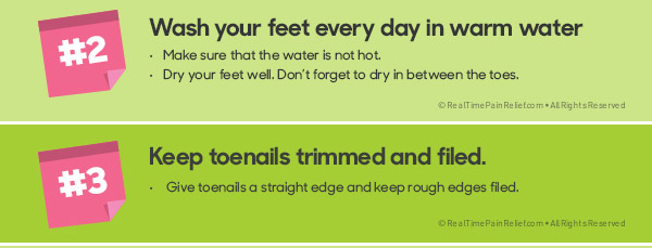 Diabetics should wash feet everyday and keep toenails trimmed