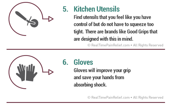 Using gloves can help ease pain from carpal tunnel syndrome.