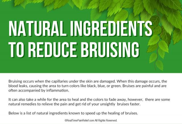 Natural ingredients to reduce bruising