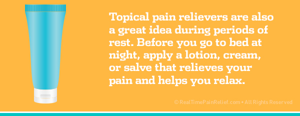 topical pain relievers can promote good relaxation to relieve arthritis pain